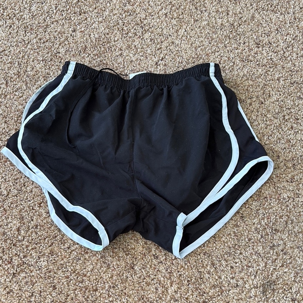 Women’s Black with white stripe athletic shorts